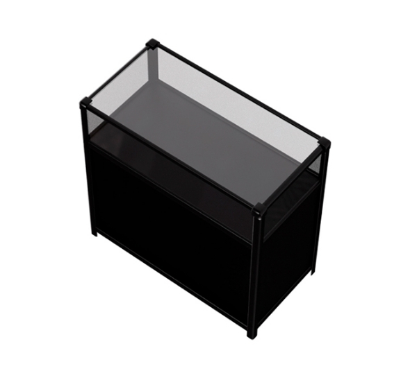 Витрина низкая прямоугольная черная