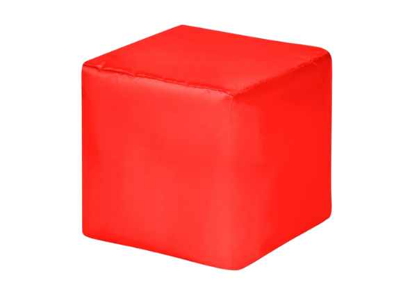 Пуф Геометрия красный