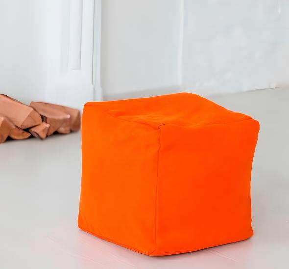 Пуф Геометрия оранжевый