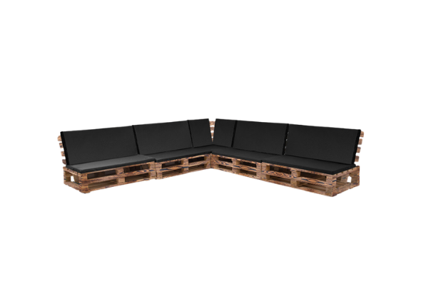 Диван модульный из паллет Обожженный