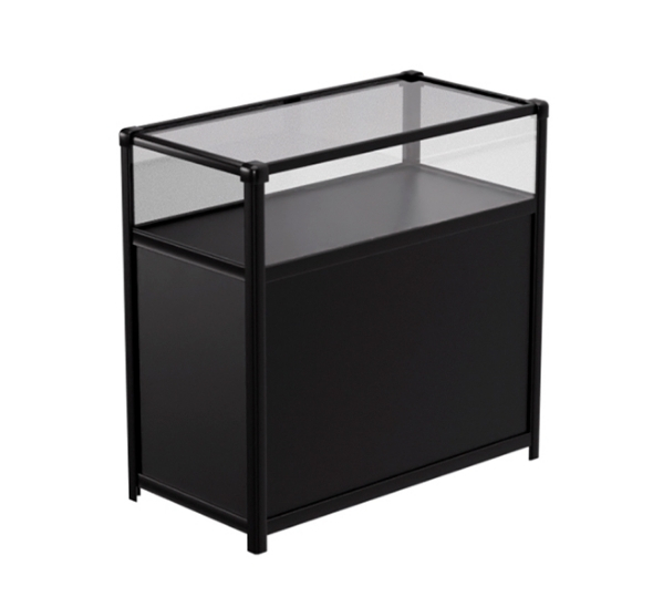 Витрина низкая прямоугольная черная
