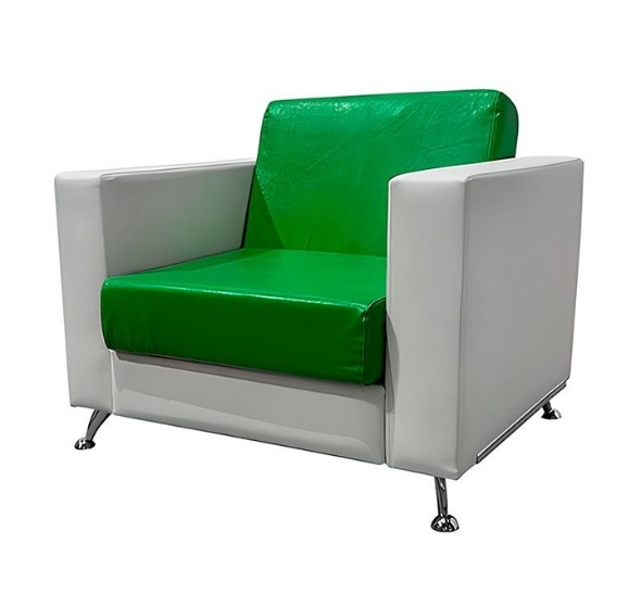 Кресло Cube зелено-белое