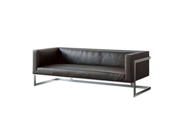 Трехместный диван Andrian Silver черный