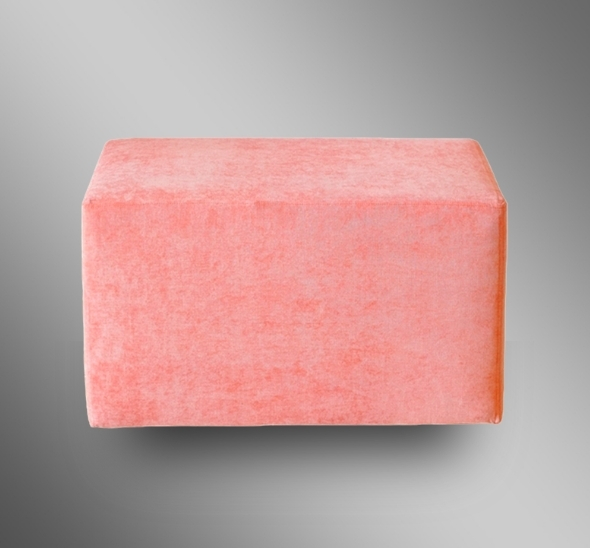 Пуфик прямоугольный Пудрово-розовый
