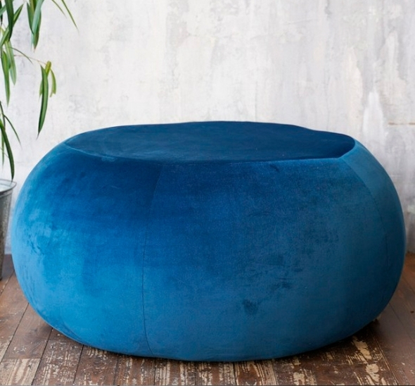 Пуфик Большой круг Синий