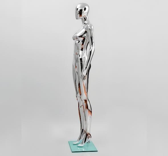 Манекен женский серебряный