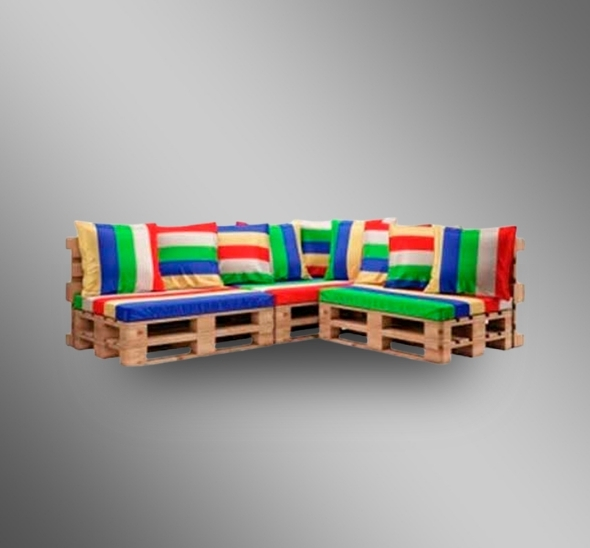 Диван угловой с подушками