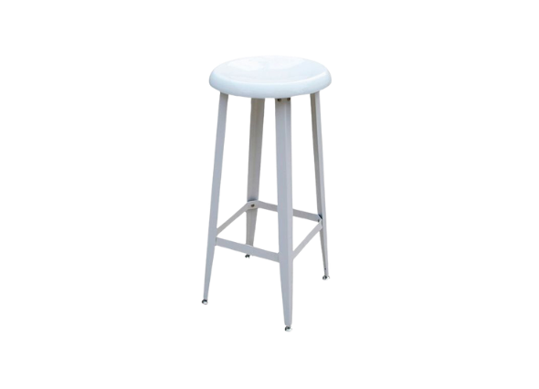 Стул барный металлический белый