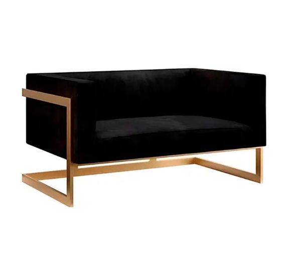 Диван Andrian Black & Gold