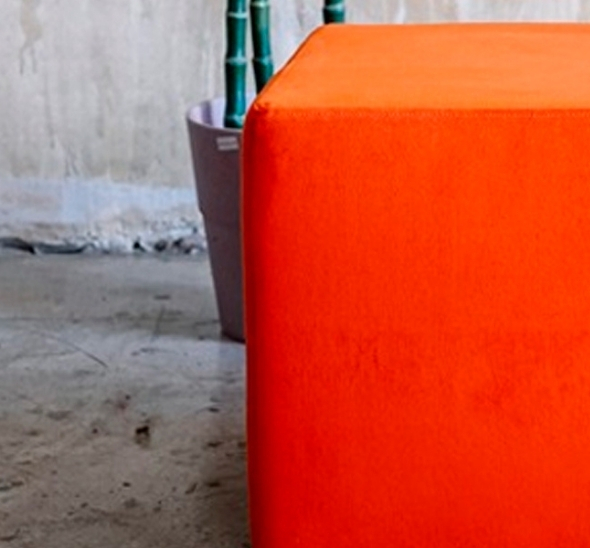 Пуфик Куб Оранжевый