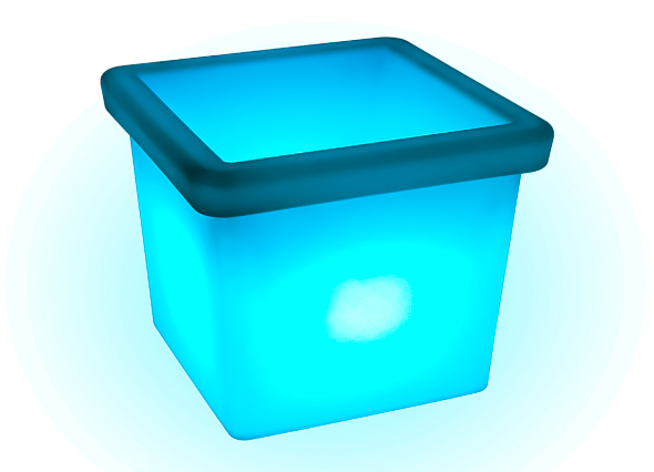 Ваза LED квадратная