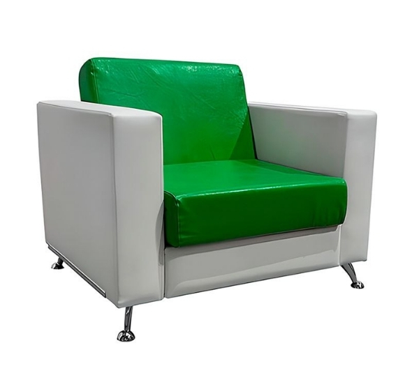 Кресло Cube зелено-белое