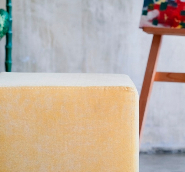 Пуфик Куб Желтый