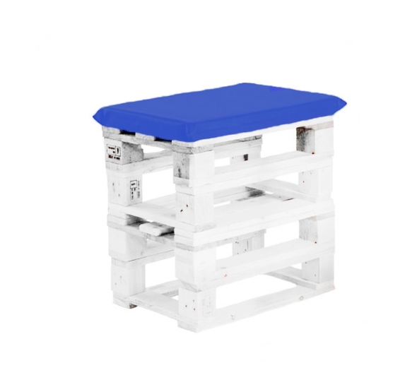 Белый пуфик из паллет