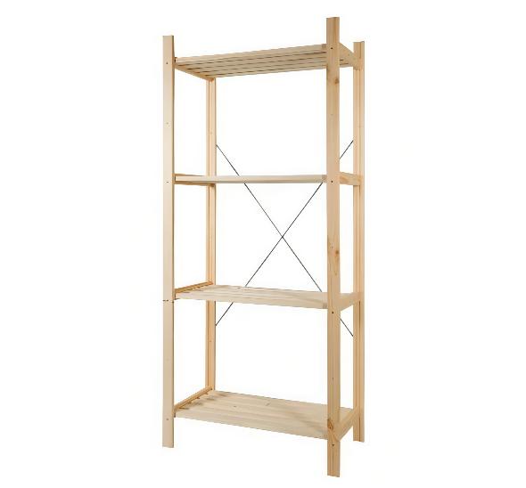 Деревянный стеллаж-стойка