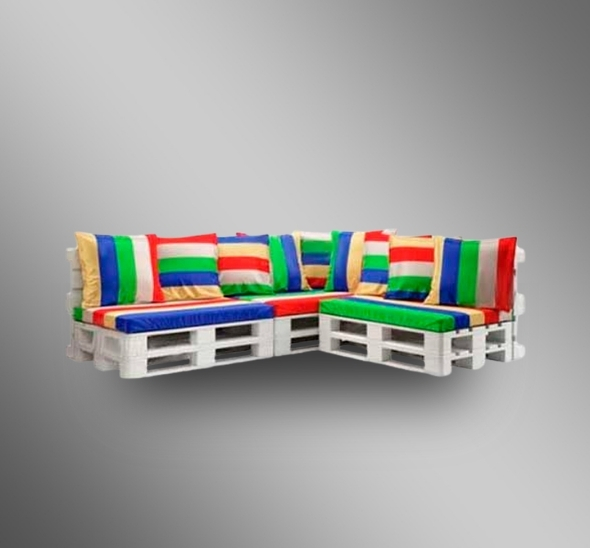 Диван угловой с подушками