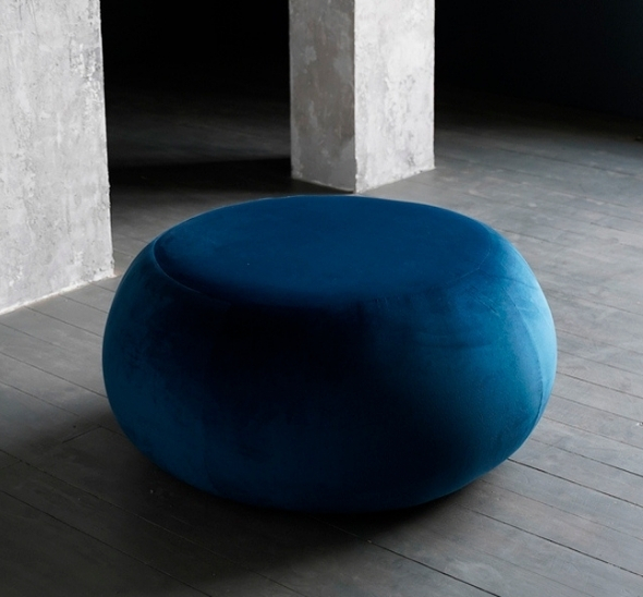 Пуфик Большой круг Синий