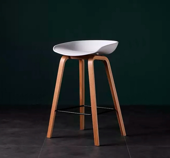 Стул барный Wood White