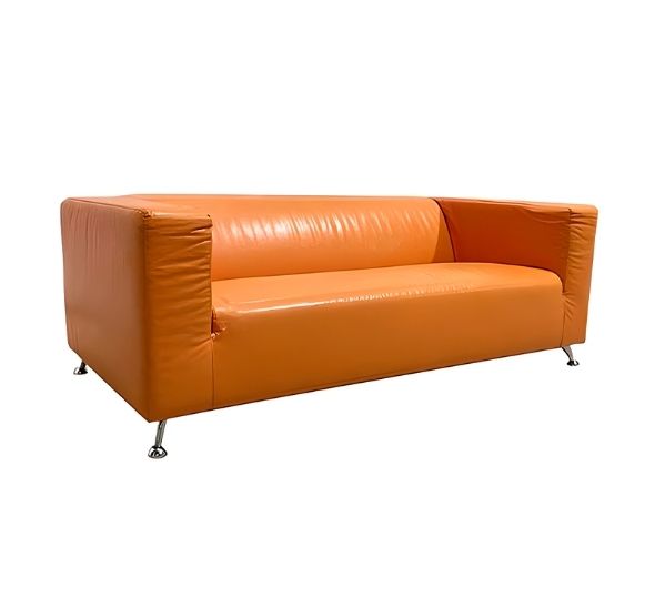 Диван Клиппан кожаный коричневый