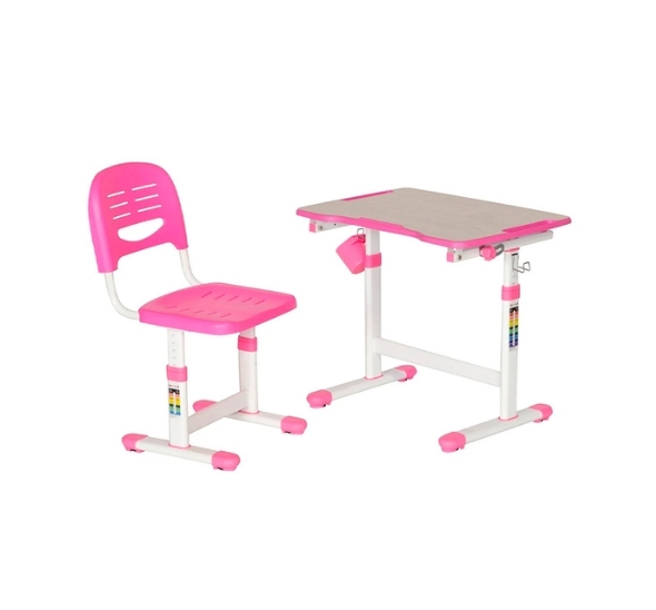 Набор детской мебели розового и голубого цвета