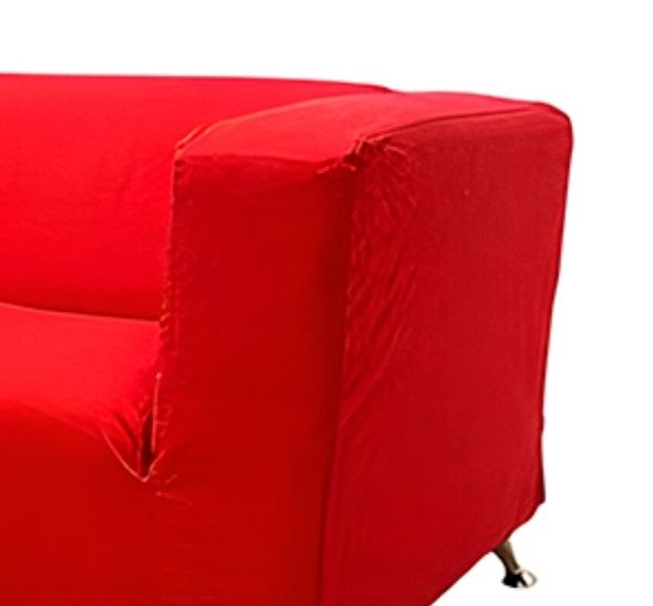 Диван Клиппан тканевый красный