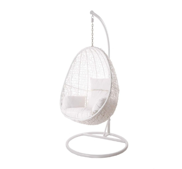 Белое подвесное кресло