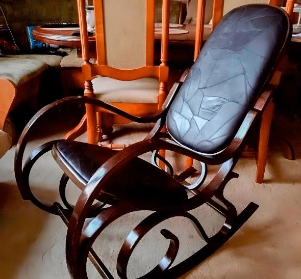 Кресло-качалка Экокожа