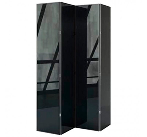 Стеклянная ширма чёрная
