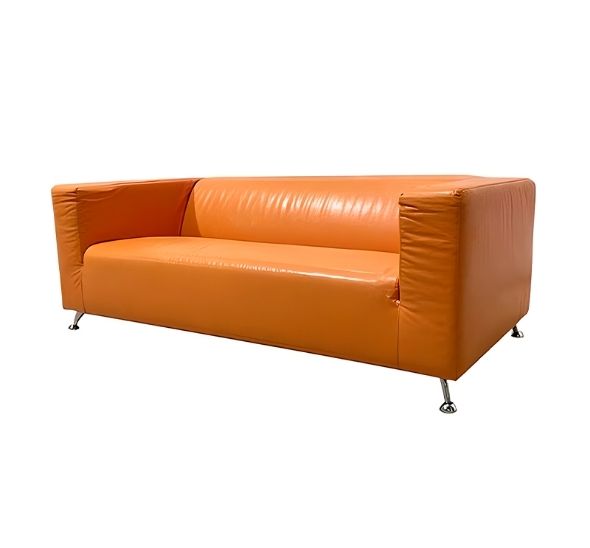 Диван Клиппан кожаный коричневый