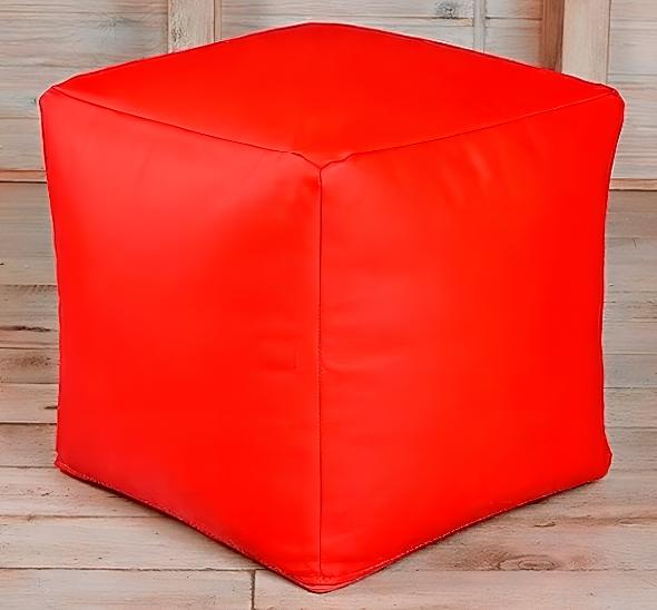 Пуф Геометрия красный