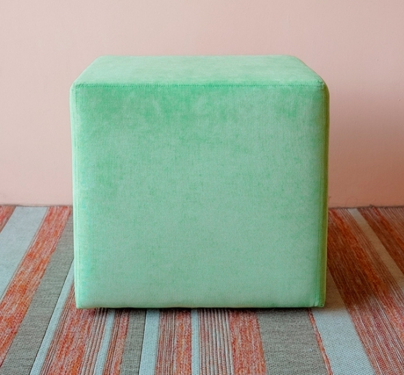 Пуфик Куб Ментоловый