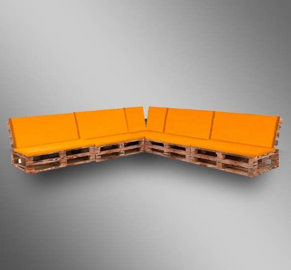 Диван модульный из паллет Обожженный