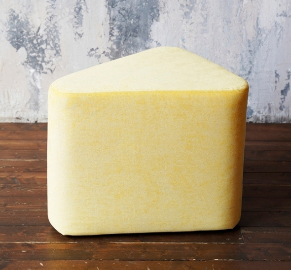 Пуфик треугольный Лимонный