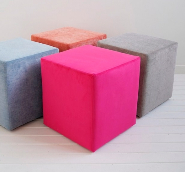 Пуфик Куб Серый