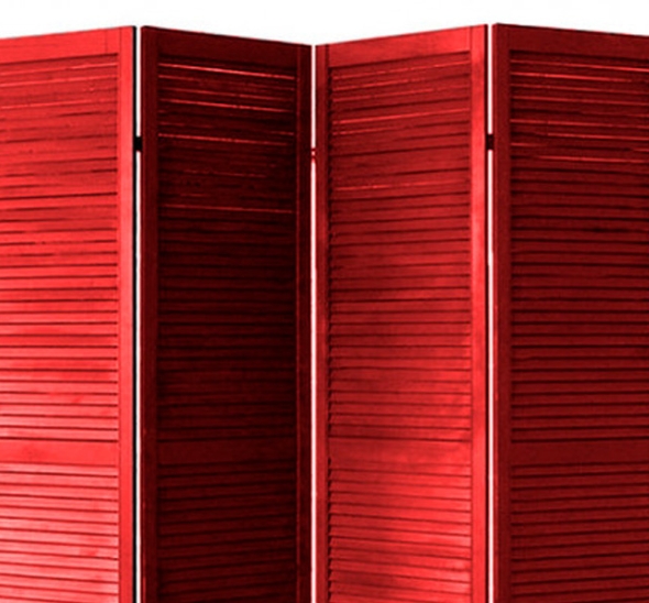 Складная ширма красная