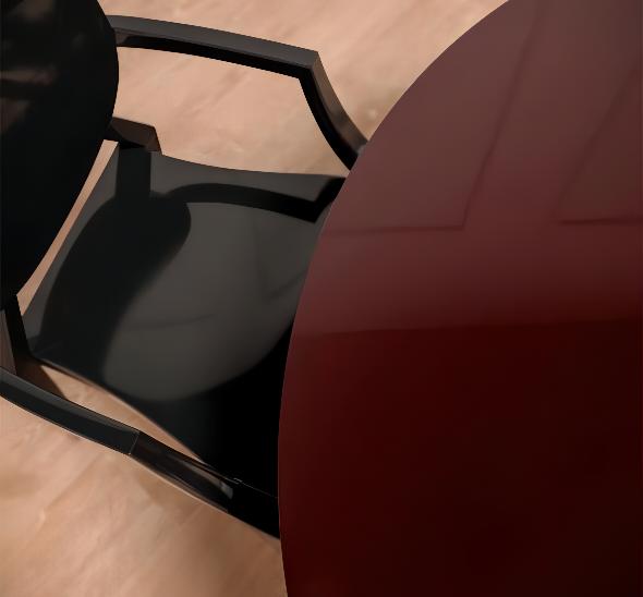 Стол со столешницей бордового цвета