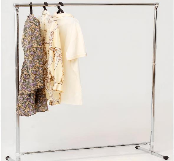 Вешало на колесах хромированное Pollax