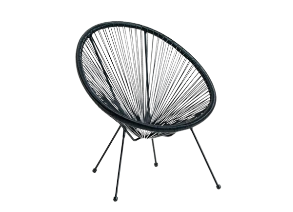 Чёрный садовый стул Acapulco Chair
