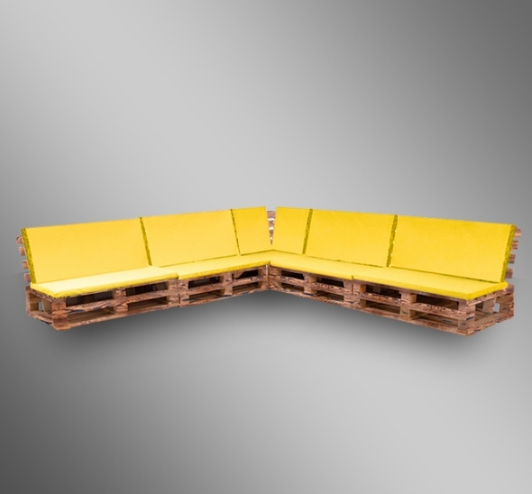 Диван модульный из паллет Обожженный