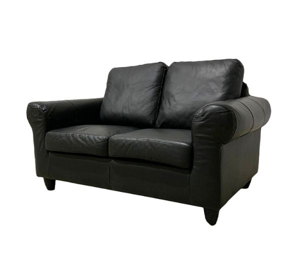 Диван черный из экокожи 150 см