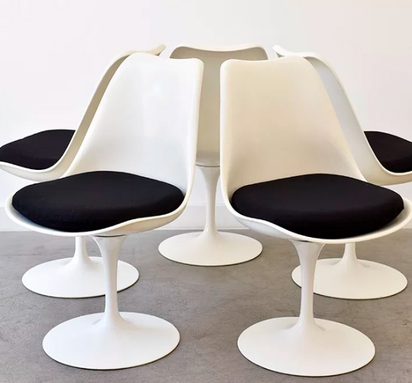 Стул Tulip (Тулип) чёрно-белый