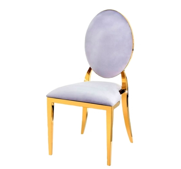 Стул Laval Gold с обивкой из серого бархата