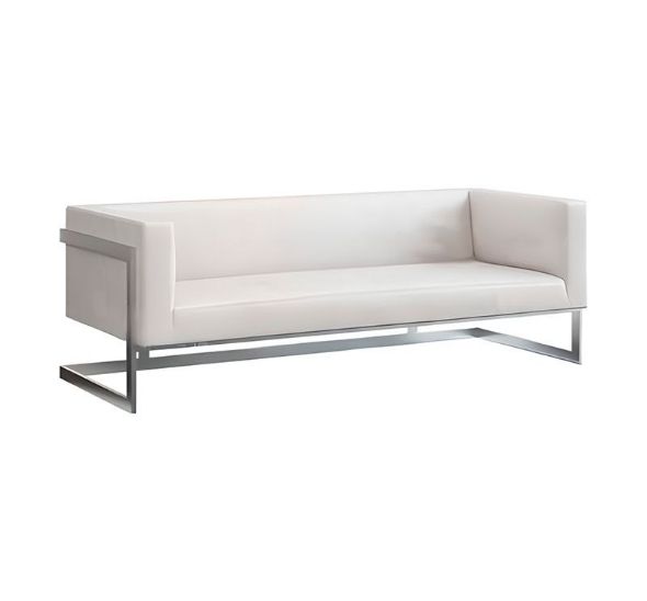 Трехместный диван Andrian Silver белый