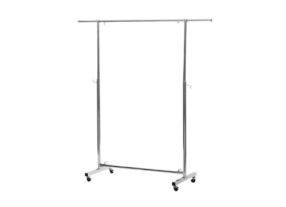 Вешало на колесах хромированное Pollax