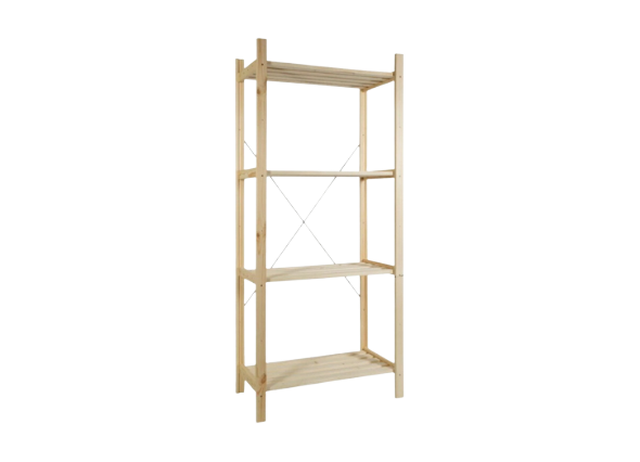 Деревянный стеллаж-стойка