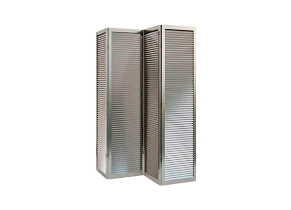 Складная ширма серебряная