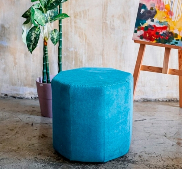 Пуфик многоугольный Аквамарин