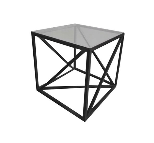 Журнальный стол Loft со стеклом чёрный