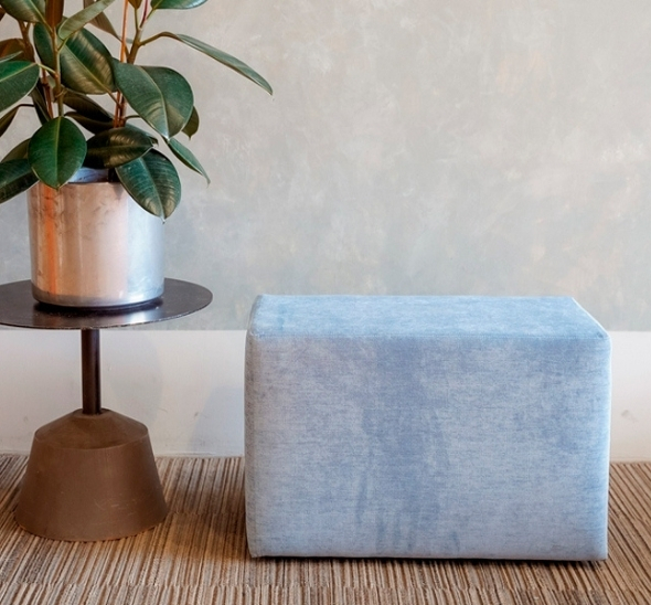 Пуфик прямоугольный Небесно-голубой