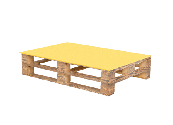 Обожжённый стол из паллет журнальный